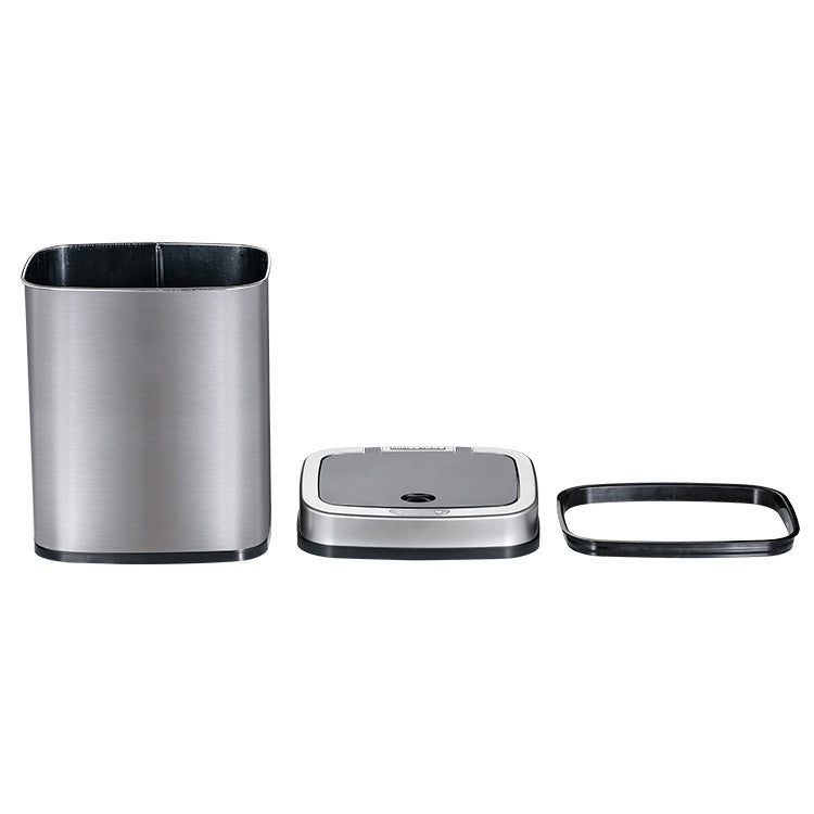Intelligenter Sensor-Mülleimer aus Edelstahl – Automatischer Abfalleimer für Küche, Bad & Büro (12L)