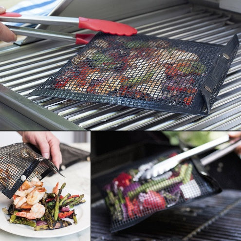 Grill Mesh Bag – Antihaft BBQ Grilltasche für Gemüse, Fisch & Fleisch | Hitzebeständig bis 600 °C & wiederverwendbar