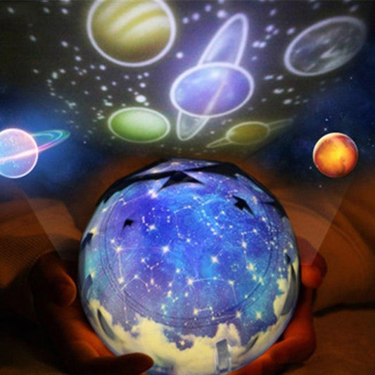 Galaxy Projektor Lampe – Sternenhimmel, Nachtlicht & Rotation | Farbwechsel & USB-Akku | Für Kinder & Erwachsene