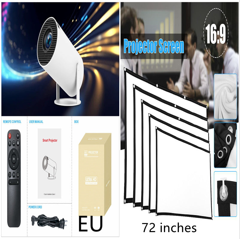 HY300 Pro Mini-Projektor – Tragbares Heimkino mit Android, WLAN & Bluetooth | Kompakter Beamer für Filme, Serien & Gaming