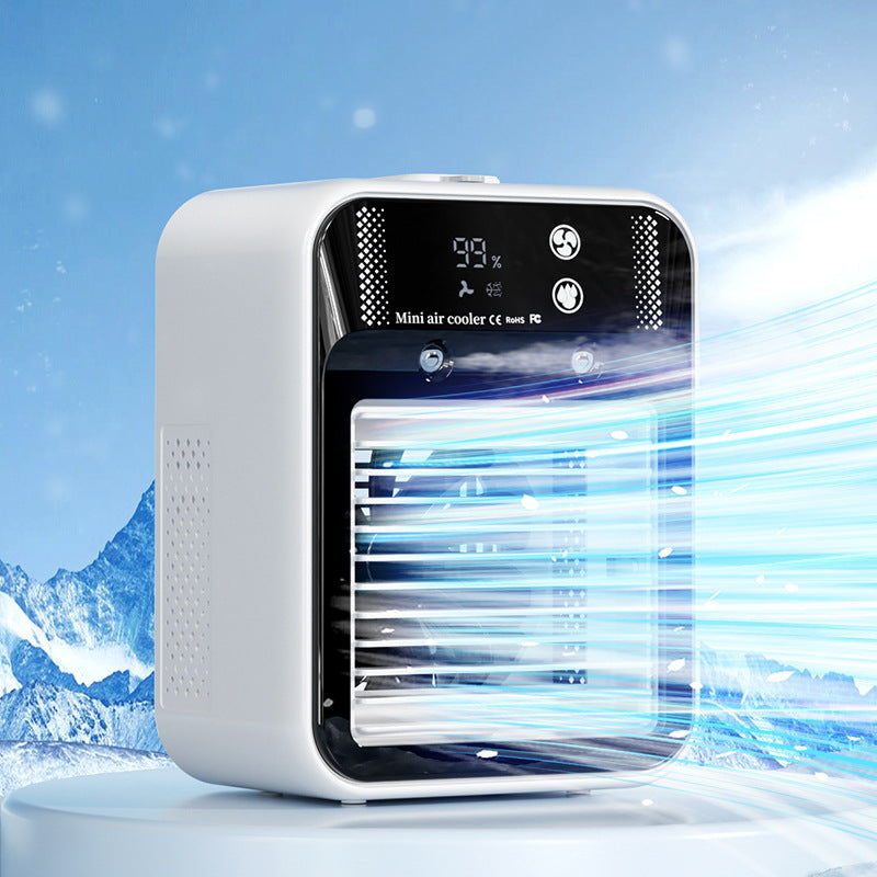 Tragbarer Luftkühler mit Wasserkühlung & Eisfach – Mini-Klimaanlage & Luftbefeuchter für Zuhause & Büro