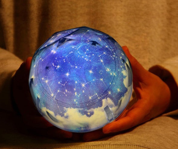Galaxy Projektor Lampe – Sternenhimmel, Nachtlicht & Rotation | Farbwechsel & USB-Akku | Für Kinder & Erwachsene