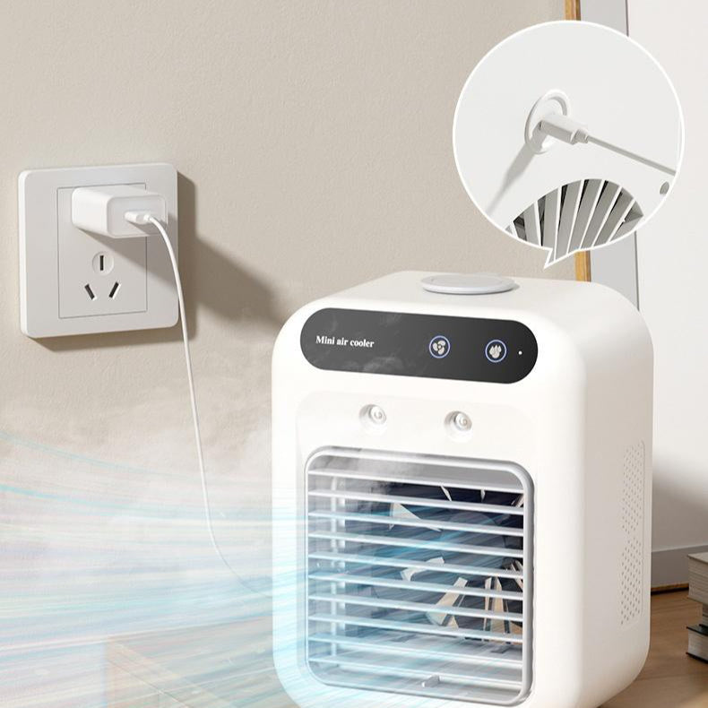 Tragbarer Luftkühler mit Wasserkühlung & Eisfach – Mini-Klimaanlage & Luftbefeuchter für Zuhause & Büro
