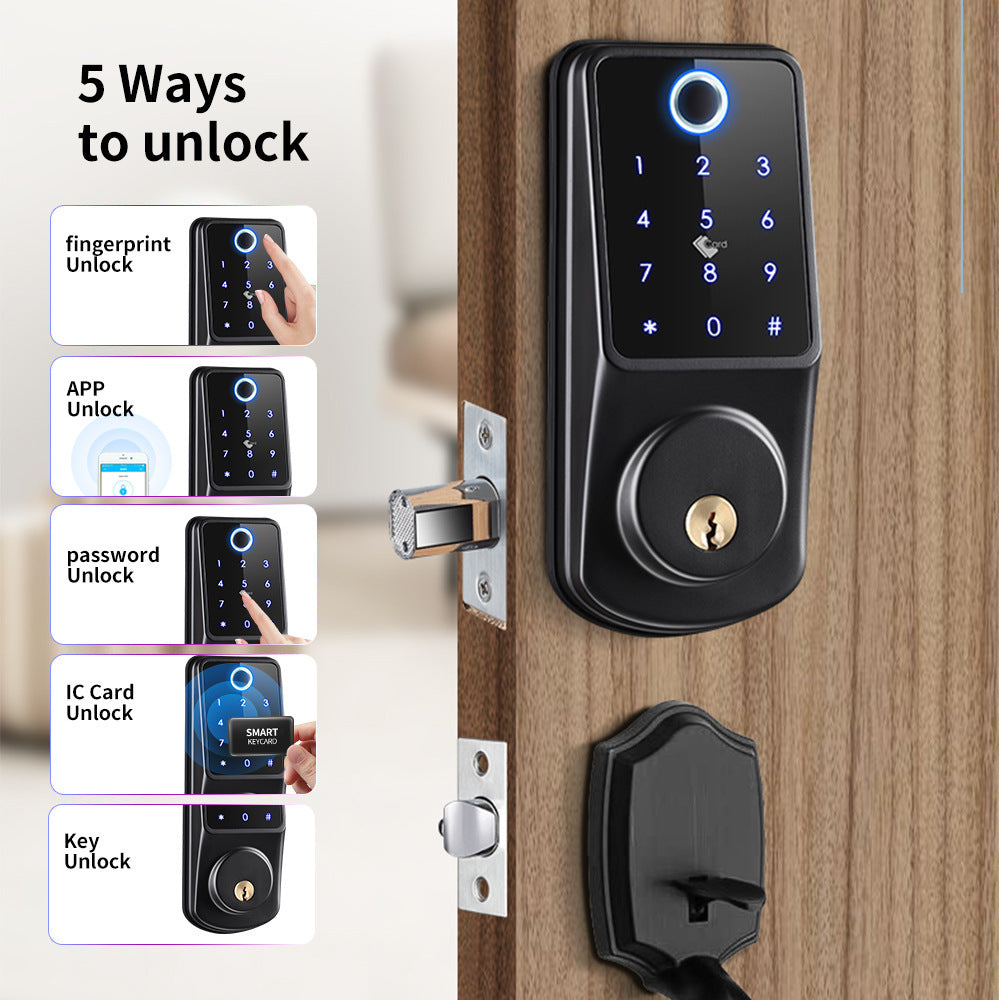 Password Fingerprint App Control Lock – Smartes Schloss mit Fingerabdruck, Passwort & App für Zuhause, Hotel & Büro