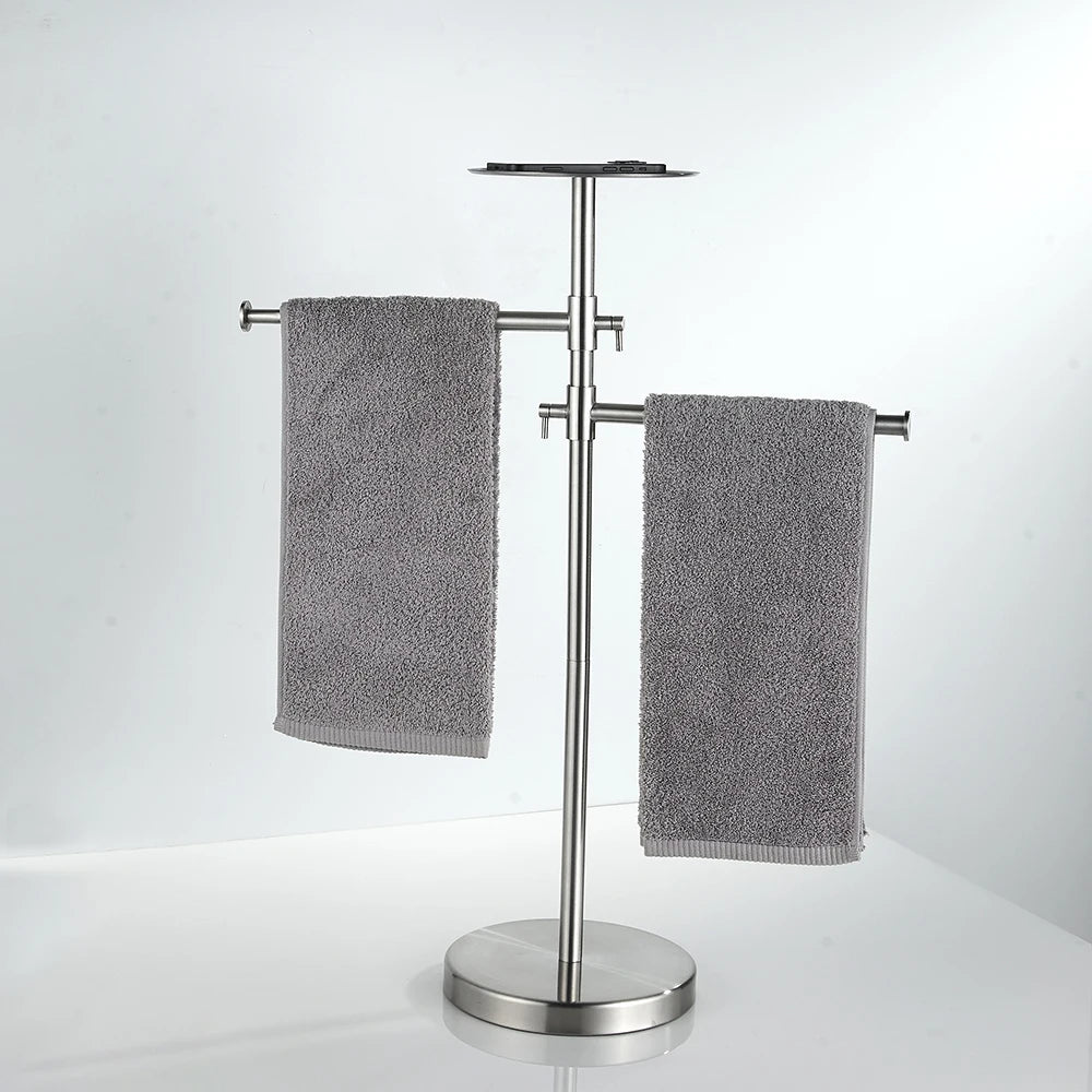 Freistehender Handtuchhalter Gold – Mobiler Edelstahl-Handtuchständer für Bad & Hotel