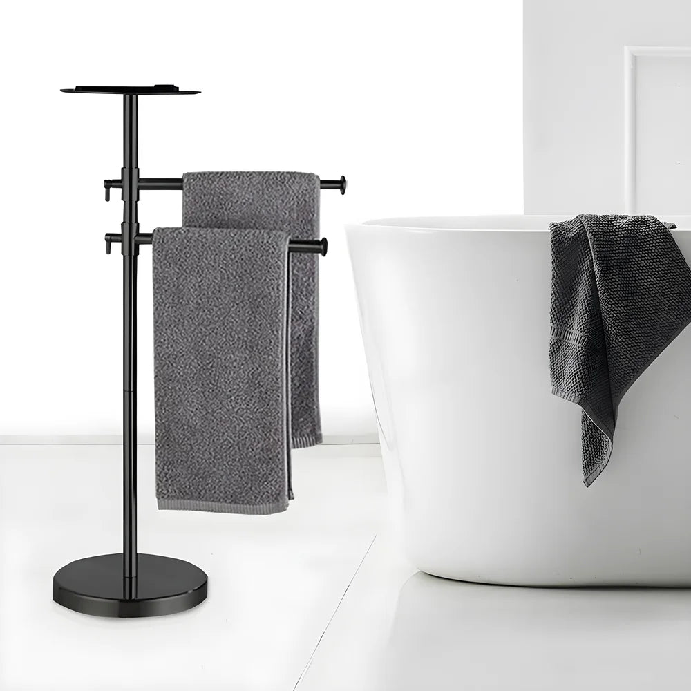 Freistehender Handtuchhalter Gold – Mobiler Edelstahl-Handtuchständer für Bad & Hotel