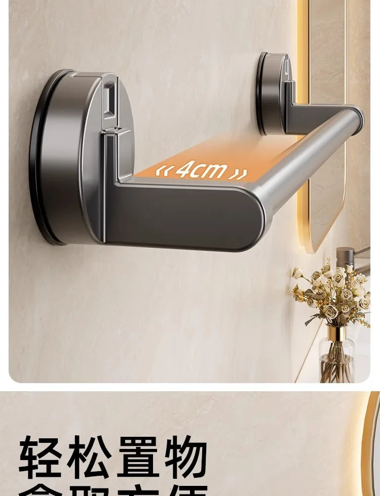 Bohrfreier Handtuchhalter mit Saugnapf – Wandmontage für Badezimmer