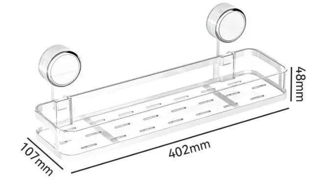 Bohrfreies Wandregal mit Saugnapf – Duschgel- & Kosmetikhalter für Bad, Küche & Waschraum