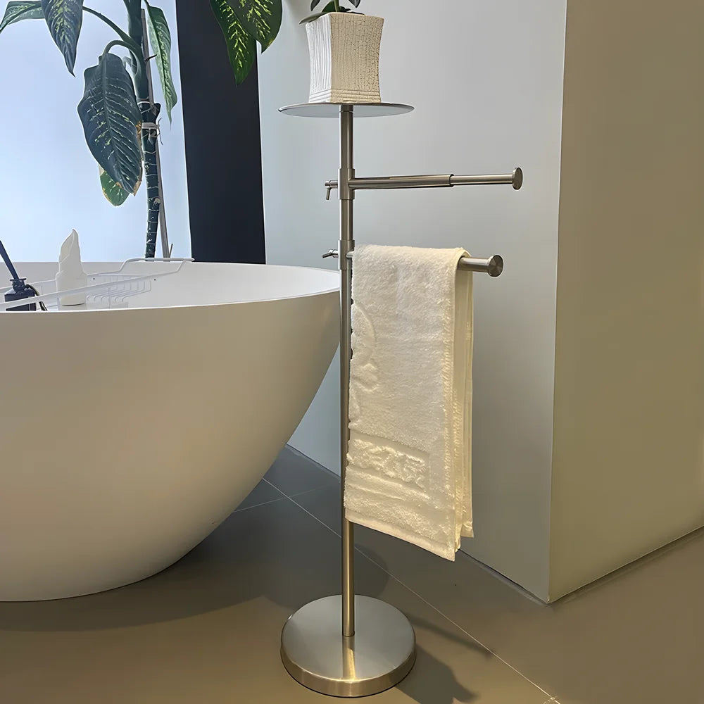 Freistehender Handtuchhalter Gold – Mobiler Edelstahl-Handtuchständer für Bad & Hotel