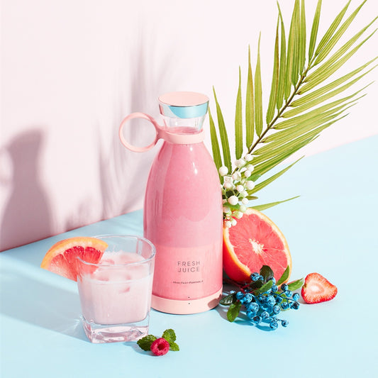 Tragbarer Mini-Mixer 350 ml – USB Smoothie Maker, elektrischer Entsafter mit Edelstahlklingen