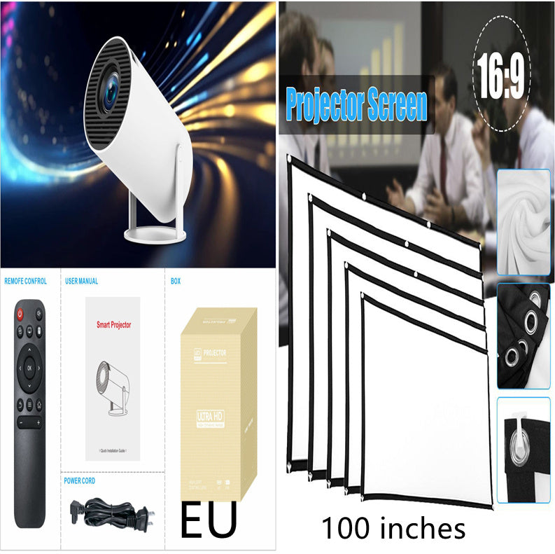 HY300 Pro Mini-Projektor – Tragbares Heimkino mit Android, WLAN & Bluetooth | Kompakter Beamer für Filme, Serien & Gaming
